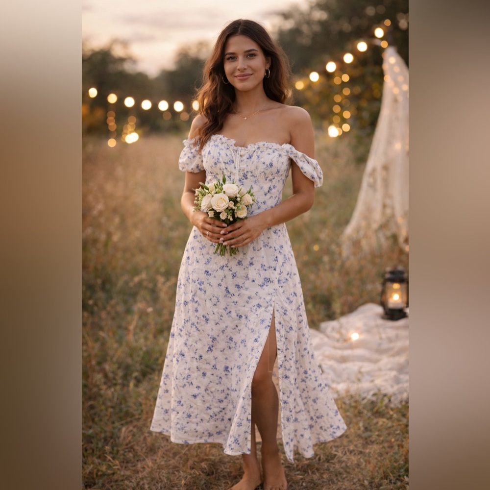 Miss Circle New York Blue Floral Dress
